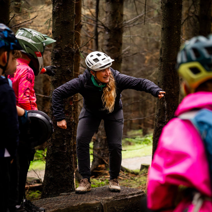 Dirt School coaching kids at Glentress